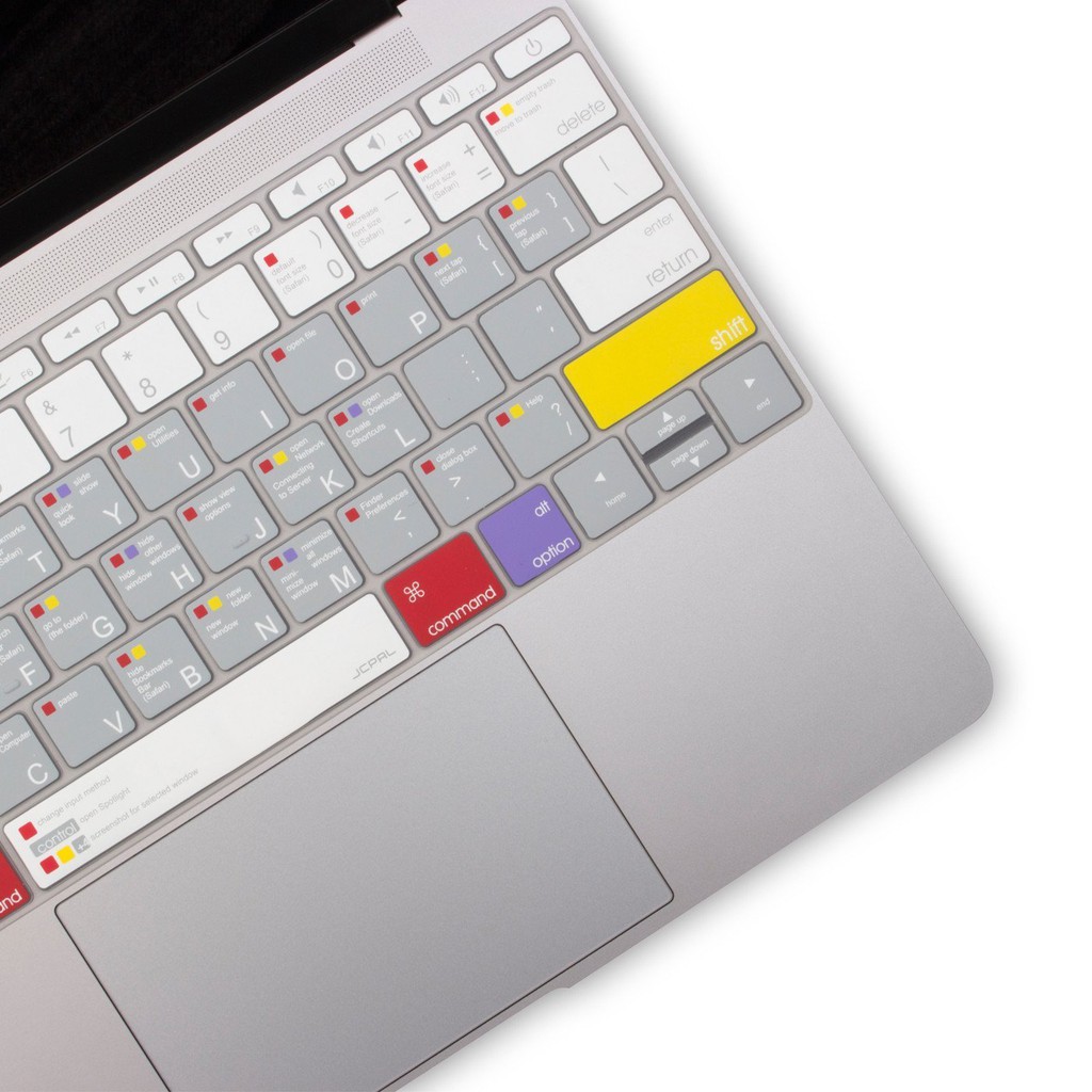 Phủ phím cho Macbook JCPAL Shortcut 12/13/15inch Mỏng nhẹ, bảo vệ bàn phím Macbook air, Macbook pro, Macbook M1