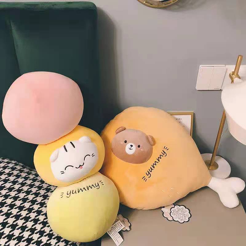 Gối ôm nhỏ nhắn mô phỏng kiểu đồ ăn dễ thương ấm áp
