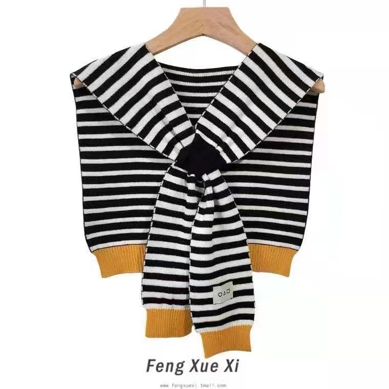 Khăn Choàng Cổ Mỏng Nhỏ Thắt Nút Họa Tiết Kẻ Sọc Màu Đỏ Phong Cách Cổ Điển Thời Trang Mới Cho Nữ