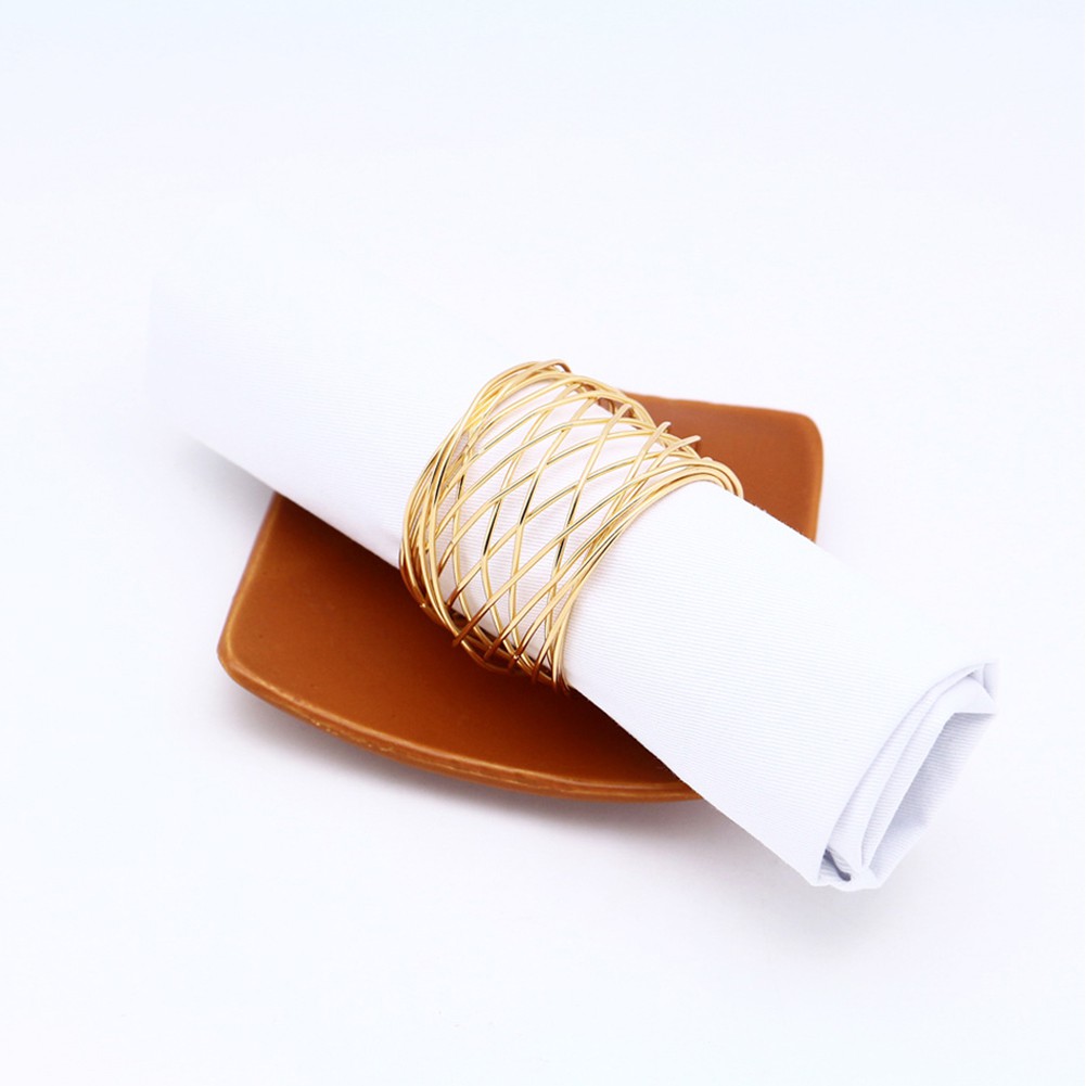 ❤Napkin Buckle Western-style Gold Cloth Ring Hotel Special Metal Napkin Ring Buckles for Hotel Table Wedding Dinner Part
