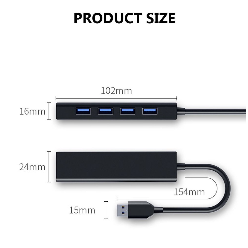 Bộ Chia 4 Cổng USB 3.0 Tốc Độ Cao Cho Laptop