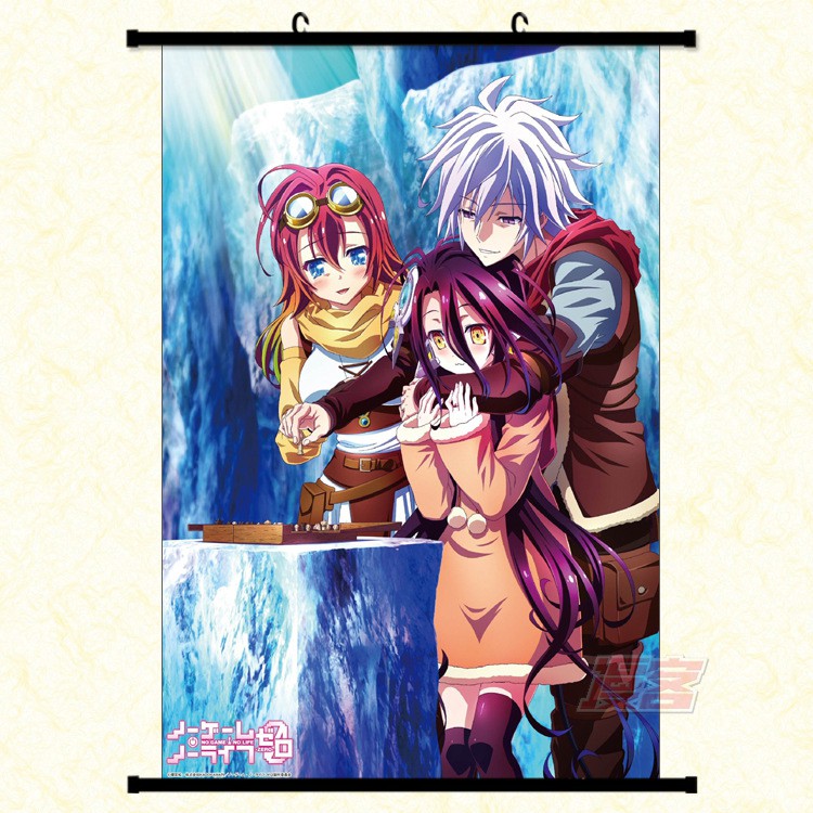 Poster vải anime No game no life 40x60 tranh vải