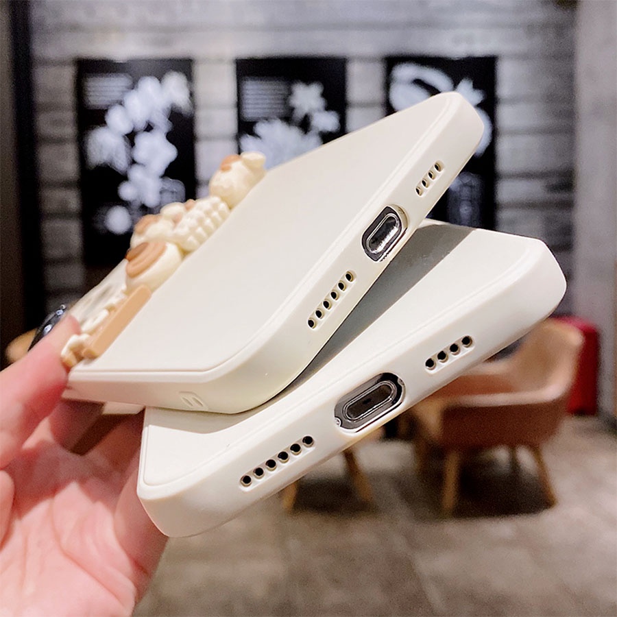 Ốp Điện Thoại TPU Họa Tiết Gấu Bánh Quy Dễ Thương Cho Redmi 9T Note10 Note8 Note9 K20 K30 K40 Note7 9A 7A 8A 6A S2 Note9T Note10Pro