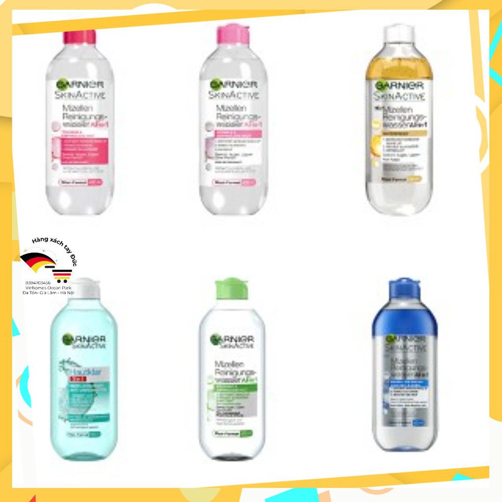 Nước tẩy trang Garnier Micellar cleansing water 400ml
