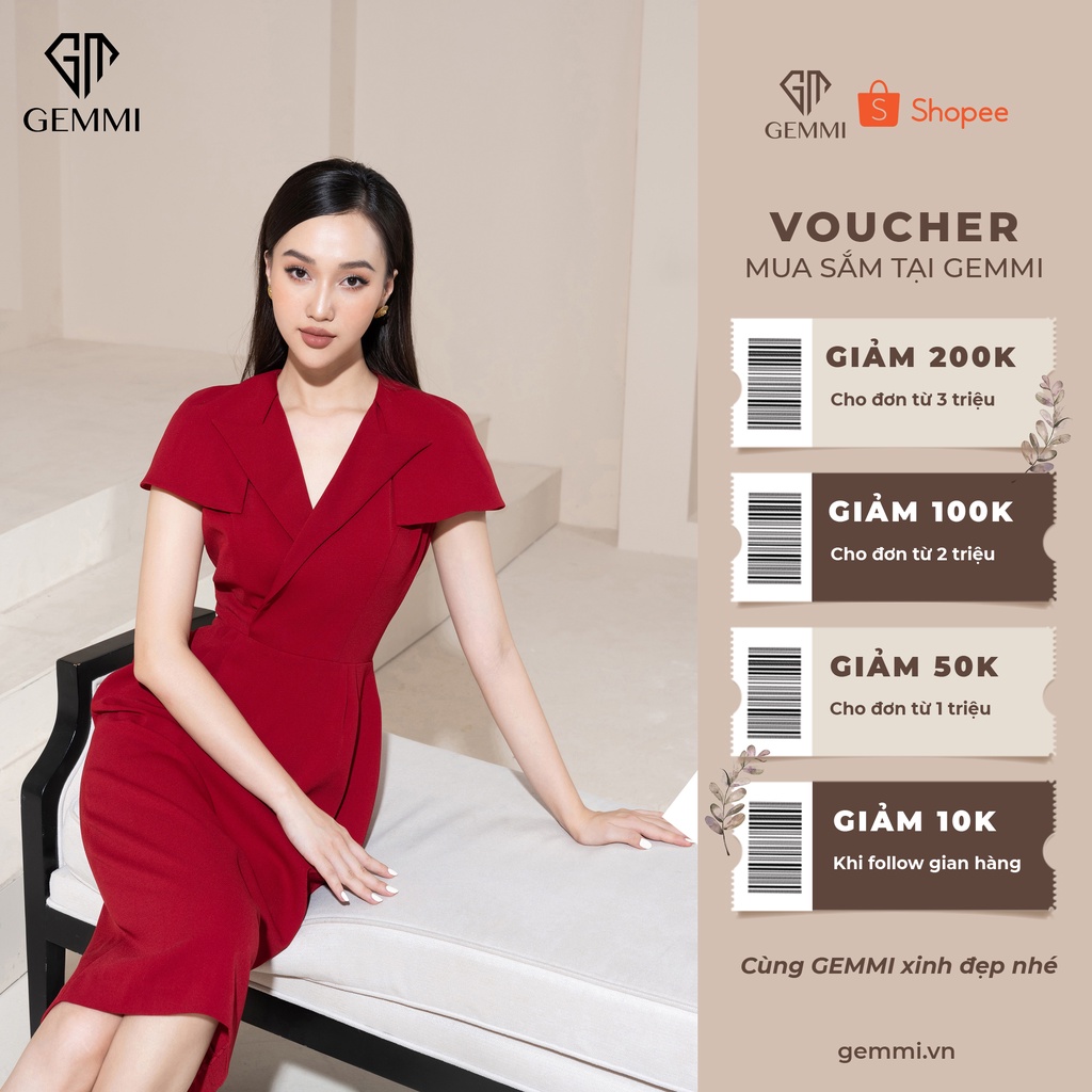 Váy đầm nữ công sở thiết kế dáng ôm body Gemmi fashion, DK8486