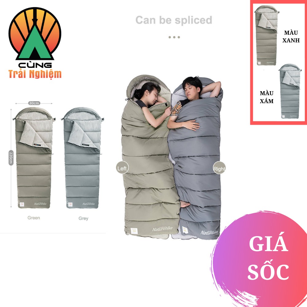 [CHÍNH HÃNG] Túi Ngủ Đơn Gấp Gọn M180 Naturehike Ấm Áp, Có Thể Mở Rộng Thành Chăn Dành Cho Du Lịch Dã Ngoại NH20MSD02