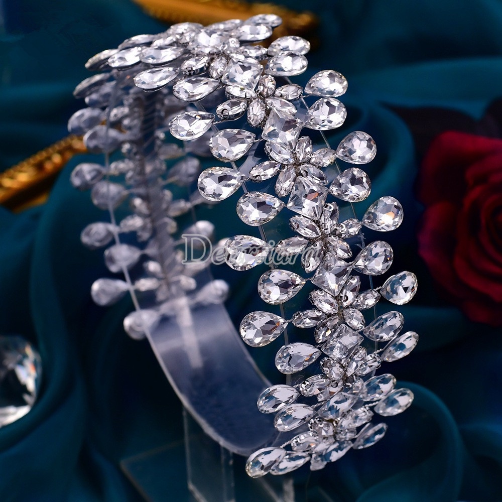Cài Tóc Hình Giọt Nước Đính Đá Thời Trang Cho Cô Dâu