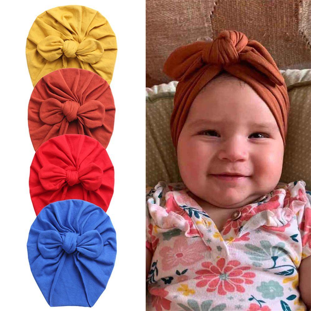 LAYOR1 Mũ Turban Mềm Mại Cho Bé Gái