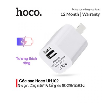 Cốc sạc tường Hoco UH102 choSamsung/Huawei/Smart Phone cao cấp