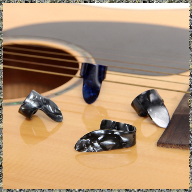 Bộ 4 miếng gảy đàn ghita bass có 1 ngón cái bằng Celluloid