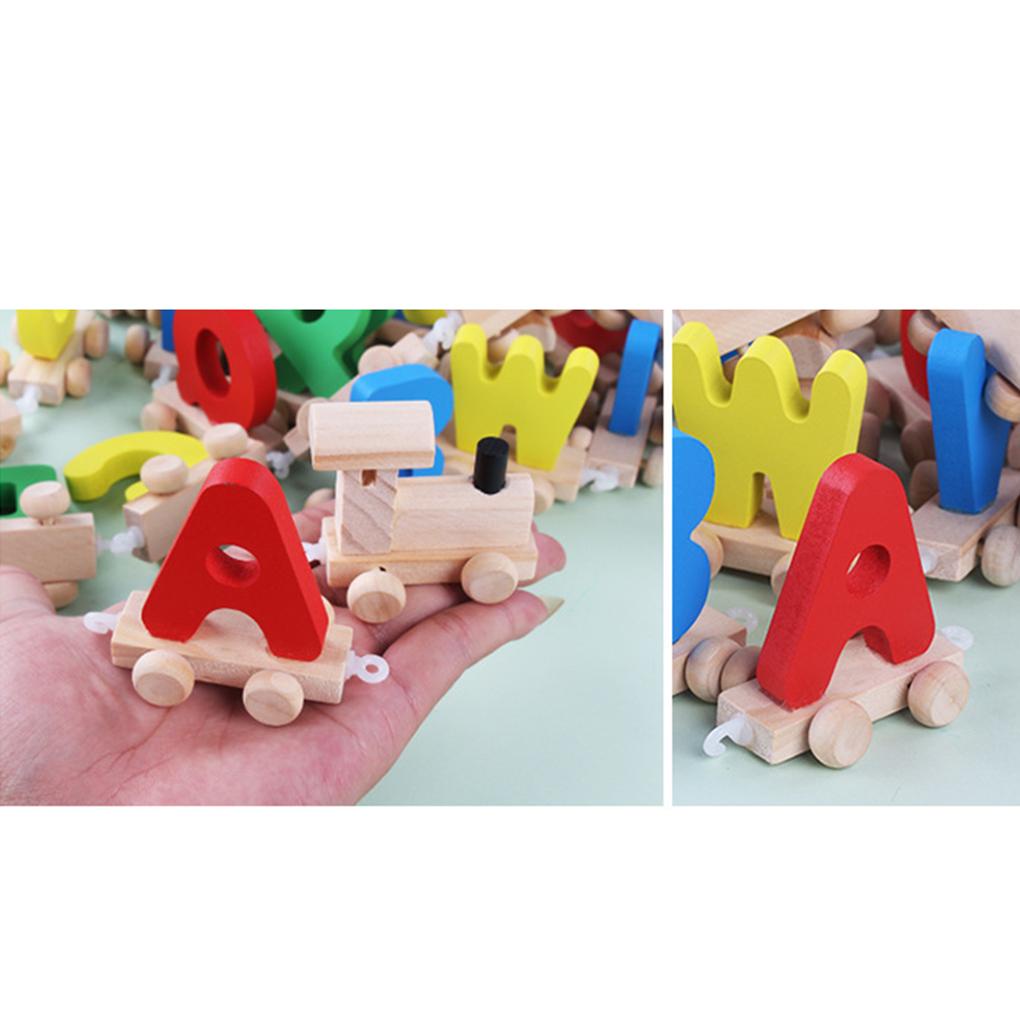 Đồ Chơi Tàu Lửa ABC Hình Chữ Cái Bằng Gỗ Dành Cho Trẻ Em