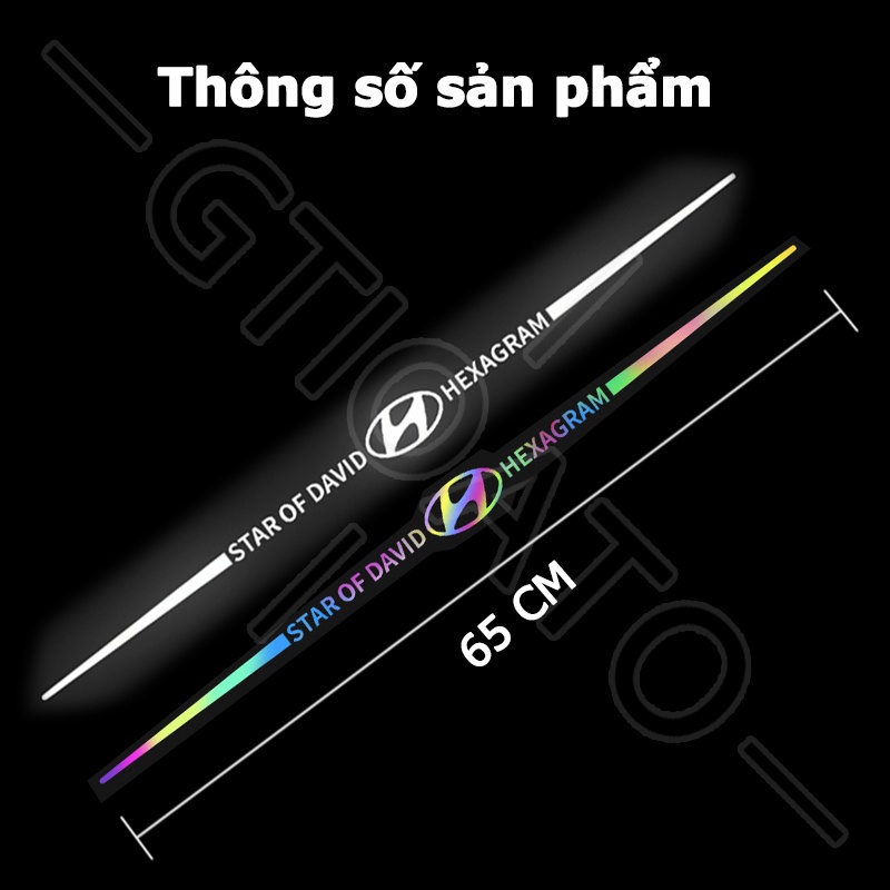 GTIOATO Decal DáN Xe MiếNg DáN Xe Bảy Màu HìNh DáN Xe GiấY DáN Xe Thời Trang Mát DáN Xe PhảN Quang Dán Trang Trí Xe Hơi Trang Trí Ô Tô For Hyundai Grand Starex Avante Accent I10 Santa Fe Kona Venue Tucson Sonata Ioniq Creta I20 SantaFe Elantra