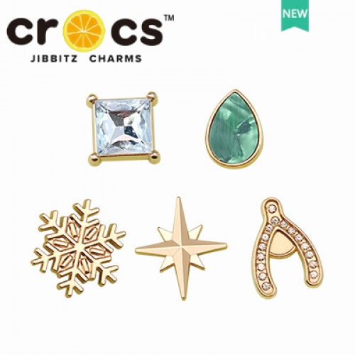 Phụ Kiện Khóa Giày crocs Hình Hoa Bằng Kim Loại Sáng Tạo DIY charms