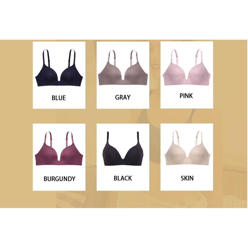 FINETOO Áo Ngực Không Gọng Có Mút Nâng Ngực Thiết Kế Mỏng Thoáng Khí Thời Trang