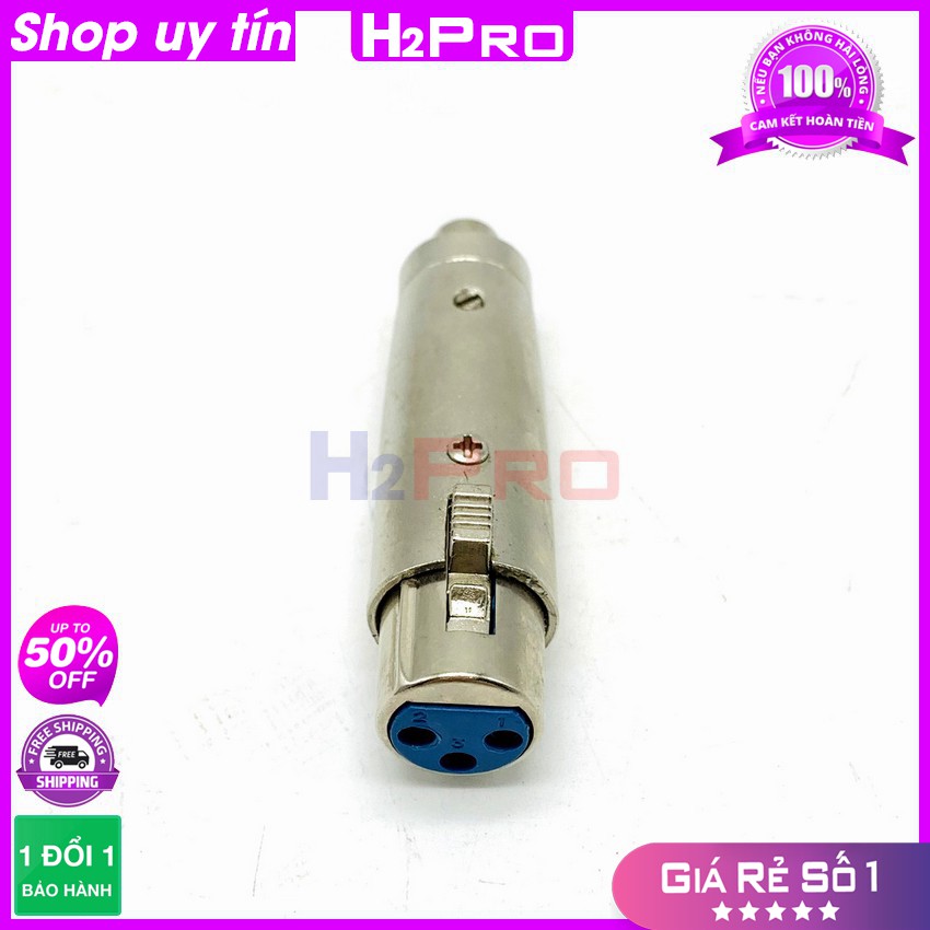 1 Jack Canon Đực Ra Av, 1 Giắc Canon Cái Ra Av Hoa Sen Cao Cấp, Chống Nhiễu, Truyền Tín Hiệu Tốt -H2Pro Audio