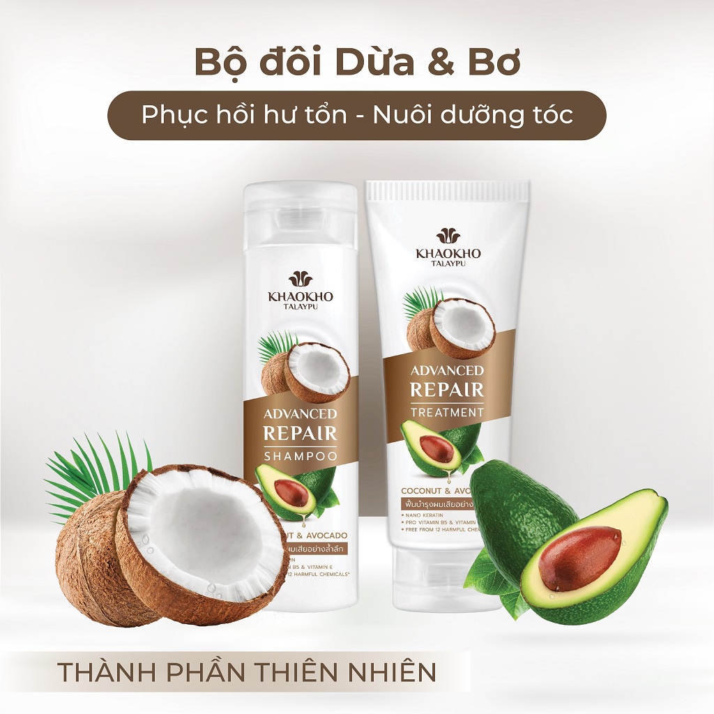 Dầu Gội Khaokho Talaypu Dừa Và Bơ 240ml