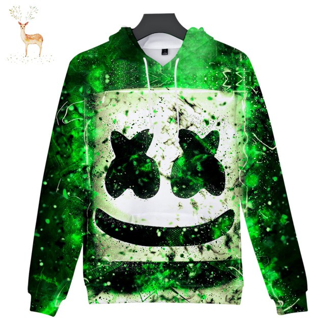 Áo Hoodie Tay Dài In Họa Tiết Marshmello 3d Thời Trang Cho Nam Và Nữ