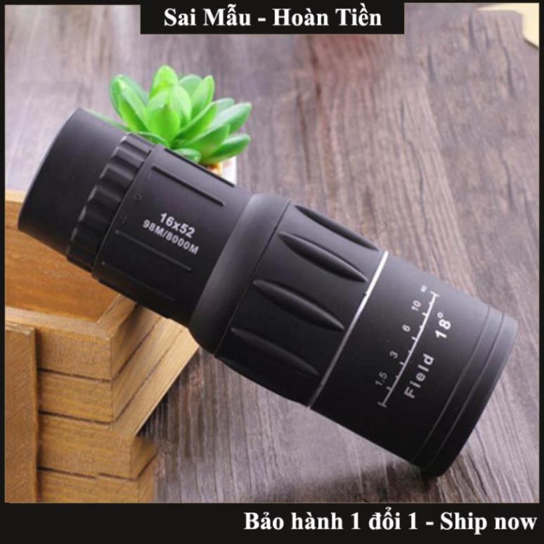 Ống nhòm một mắt Bushnell 16x52 siêu nét, hỗ trợ nhìn và chụp ảnh từ xa ( tặng kèm phụ kiện kẹp điện thoại + bao đựng)