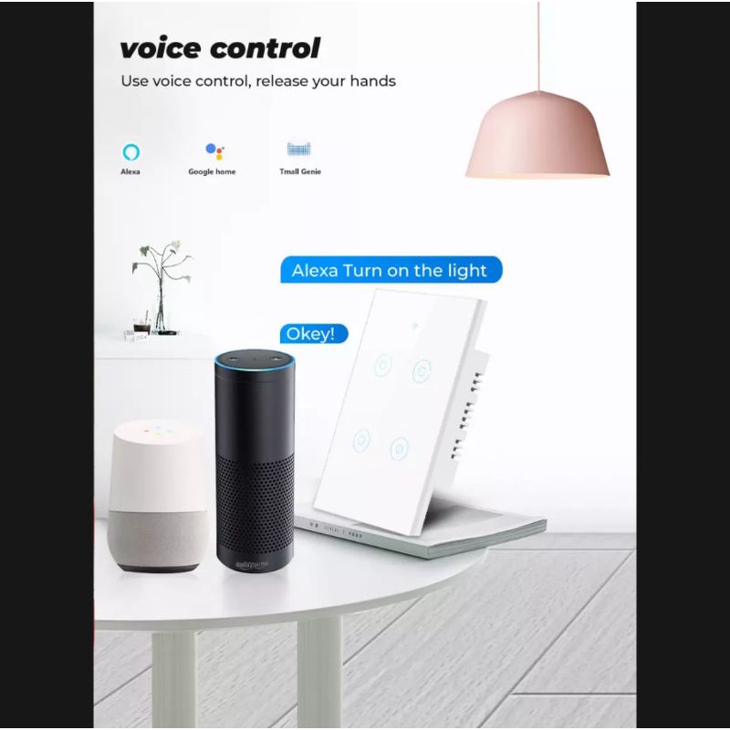 Công tắc Wifi cảm ứng thông minh Smart Life, work with Google & Alexa