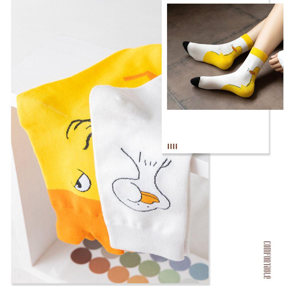 Vớ Cotton Cổ Cao Thoáng Khí Thấm Hút Mồ Hôi Giữ Ấm Thiết Kế Ngọt Ngào