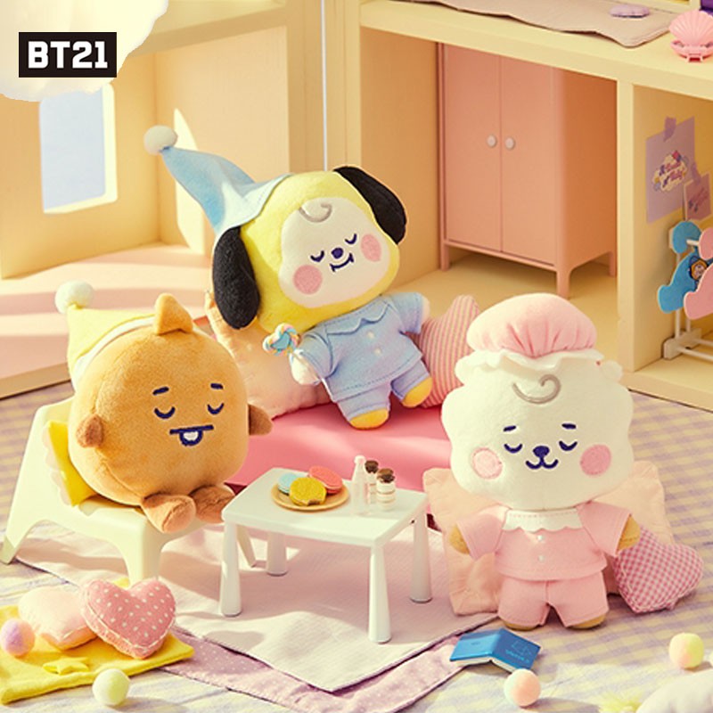 Móc Khóa Hình Búp Bê BT21 Nhồi Bông Dễ Thương