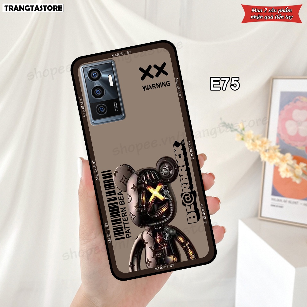 Ốp Vivo V23E in hình gấu Bearbrick,Metal Style,Doremon siêu dễ thương chất lượng