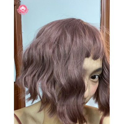 Tóc giả ngắn nguyên đầu CAO CẤP, tóc xù mì phong cách Hàn Quốc xu hướng 2021 – tặng lưới tóc