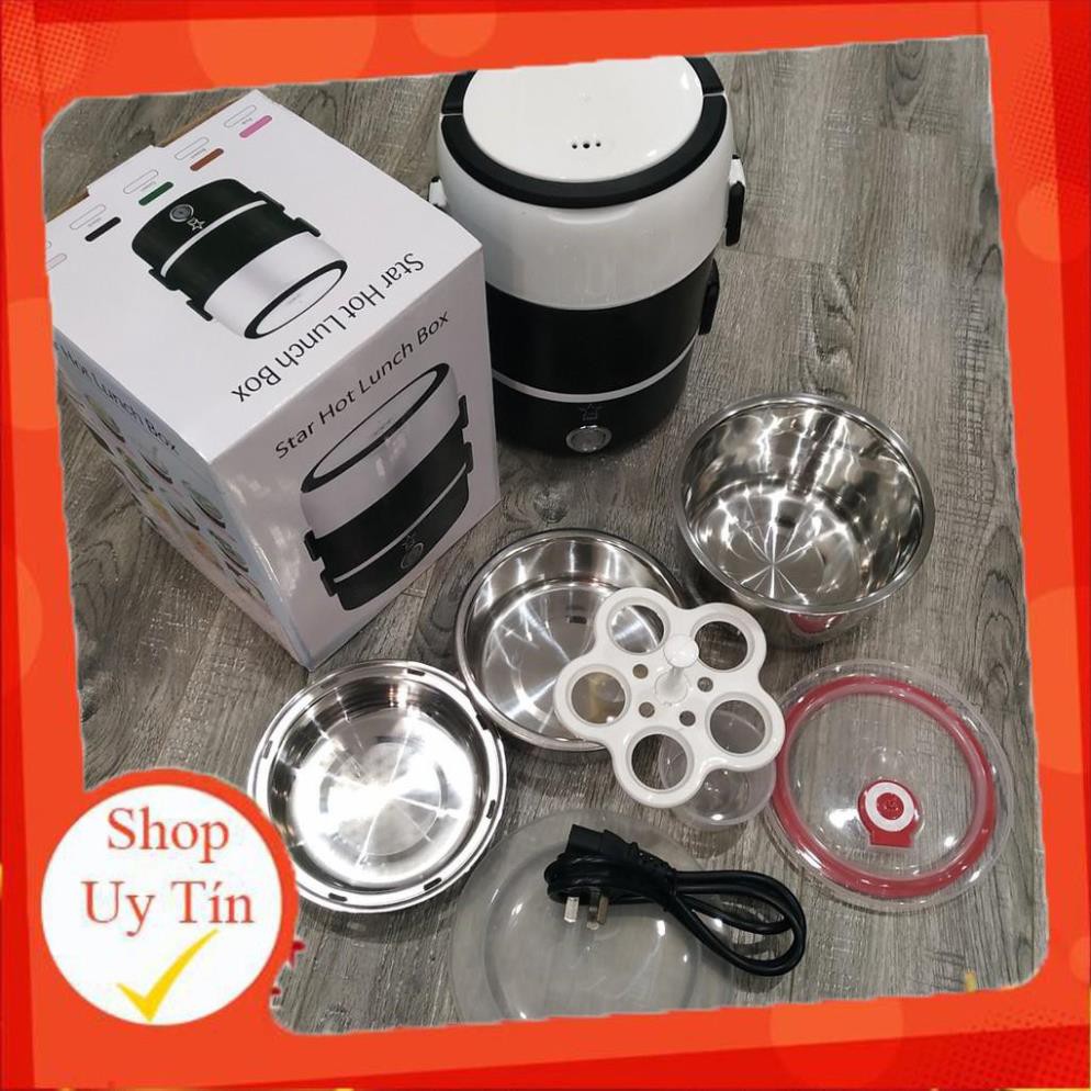 [Giá Sập Sàn] [Giảm Gía] Hộp Cơm Cắm Điện 3 Tầng, Giữ nhiệt, Hâm Nóng Nhanh Thức Ăn, Inox Vỏ Nhựa Chịu Nhiệt Tốt An Toàn | BigBuy360 - bigbuy360.vn