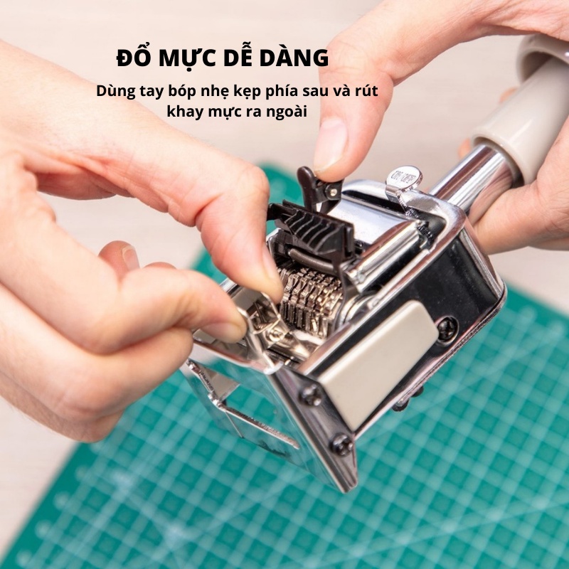 Máy Dập Dấu Nhảy Số Tự Động 6 Đến 10 số Deli - Hàng Chính Hãng - 7506/ 7507/ 7508/ 7509/ 7510