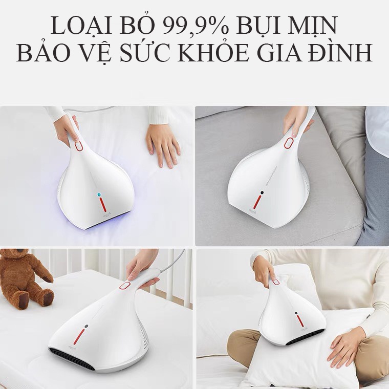 Máy hút bụi giường, đệm,gối.. Xiaomi Deerma CM800-Có tia UV diệt khuẩn, Lực hút mạnh, nhỏ gọn, kiểu dáng hiện đại