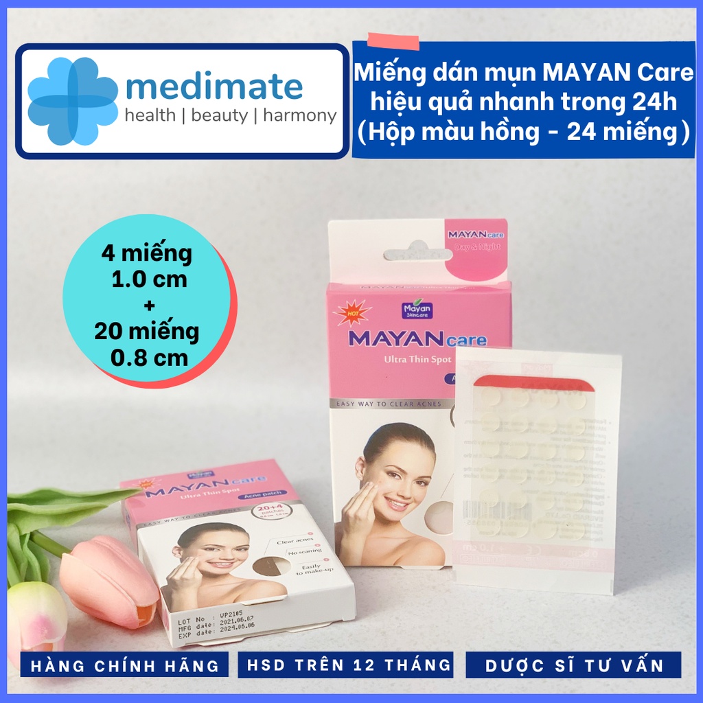 Miếng dán mụn MAYAN Care siêu mỏng hiệu quả nhanh sử dụng đêm và ngày