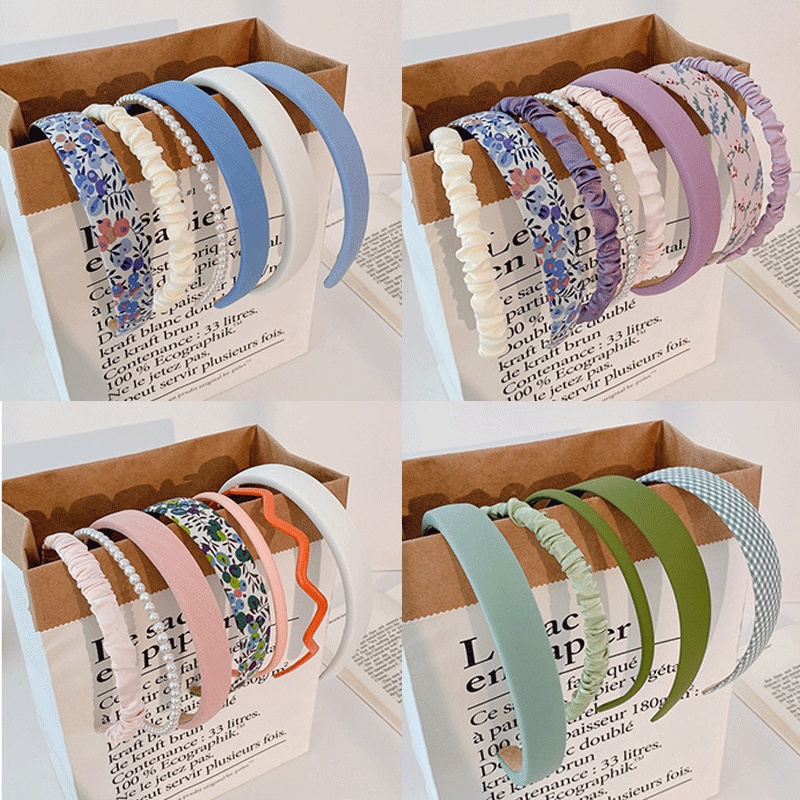 Băng Đô Cài Tóc Đính Ngọc Trai Nhân Tạo Thời Trang Hàn Quốc Dành Cho Nữ