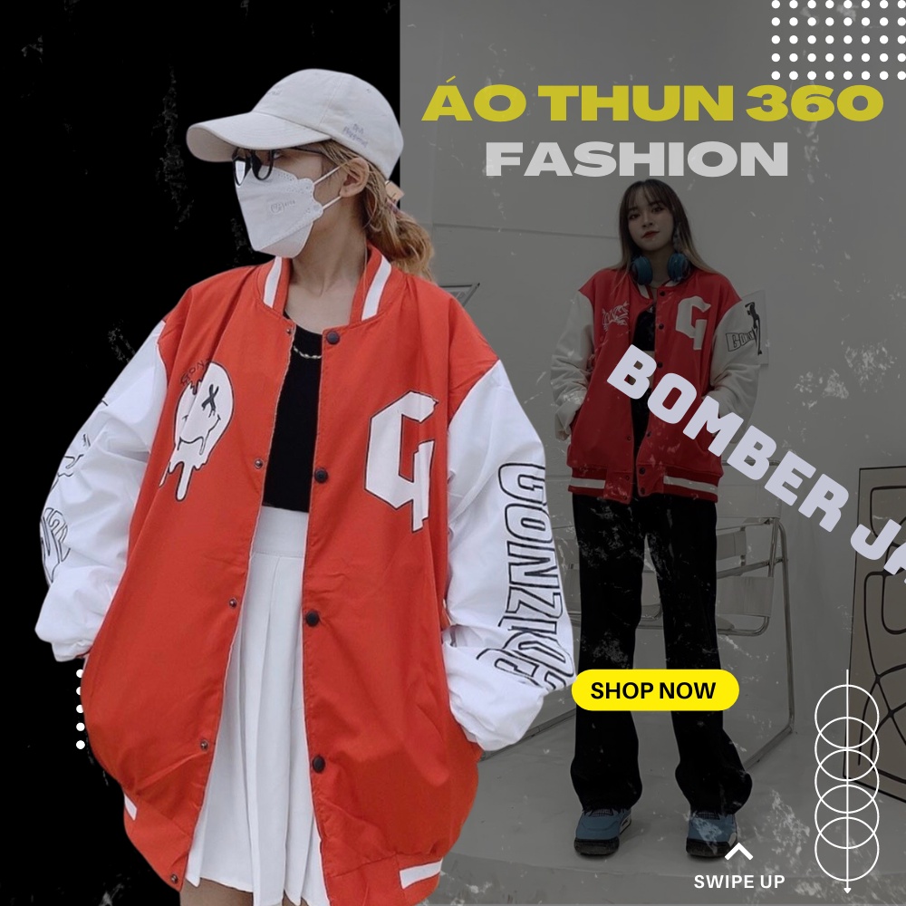 Áo khoác gió G01 unisex nam nữ dáng bomber màu nổi siêu chất, áo bomber nam nữ thu đông phong cách Ulzzang