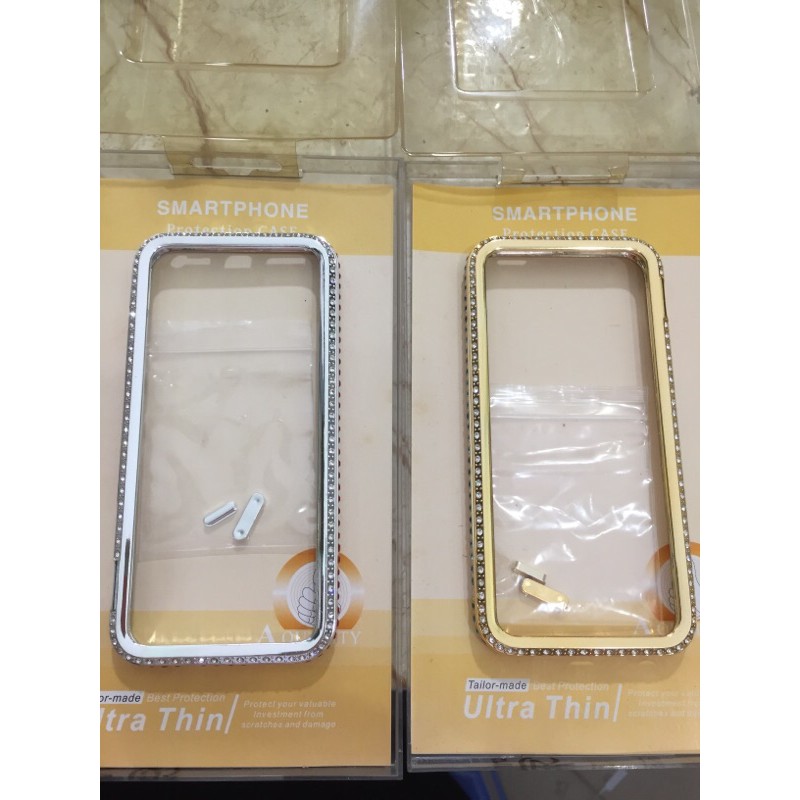 khung viền iphone 5 mạ vàng/ bạc đính đá cao cấp