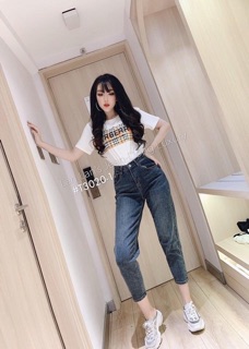 Quần baggy jean co giãn