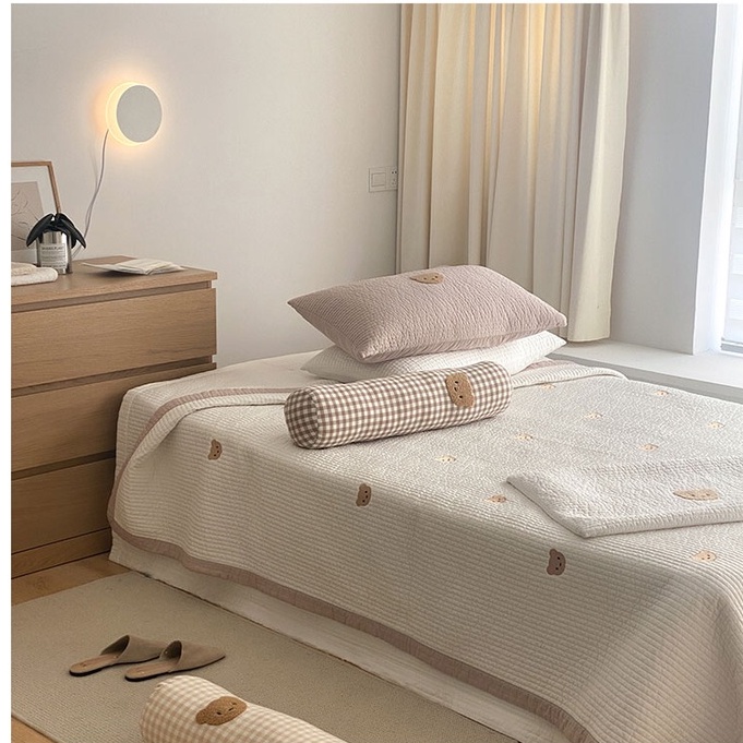 Drap Trải Giường Gấu Nâu Quilting Trần Bông Hàn Quốc Hàng Cao Cấp Baby Dreams | BigBuy360 - bigbuy360.vn
