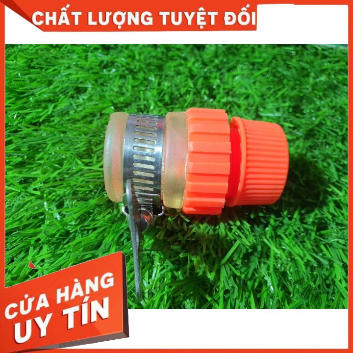 Đầu nối nhanh vòi nước với ống mềm kèm sẵn đai xiết