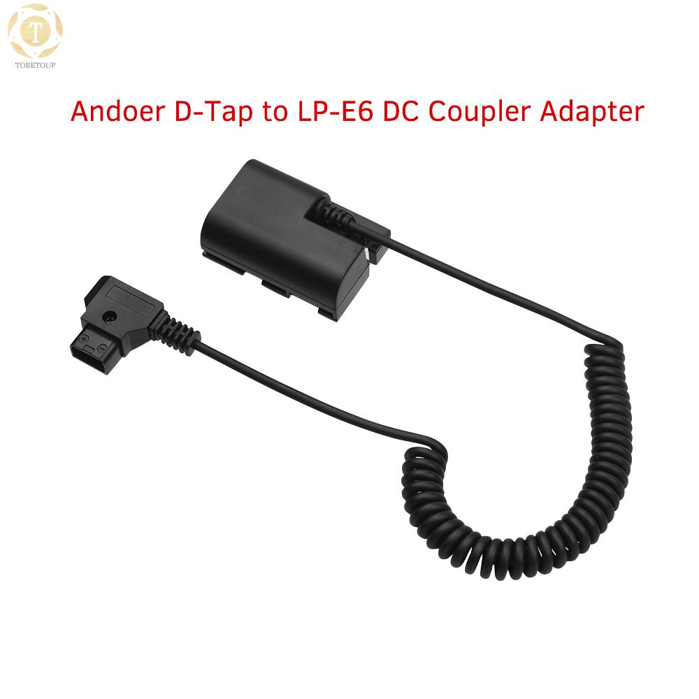 ANDOER Đầu Nối Chuyển Đổi 12 Tiếng Từ D-Tap Sang Lp-E6 Dc Cho Máy Ảnh Canon 5d2 5d3 5d4 6d 6d2 60d 7d 7d2 70d 80d 5dsr