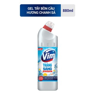 Gel Tẩy rửa Bồn cầu và Nhà tắm Vim Trắng Sáng Hương Chanh Sả 880ml