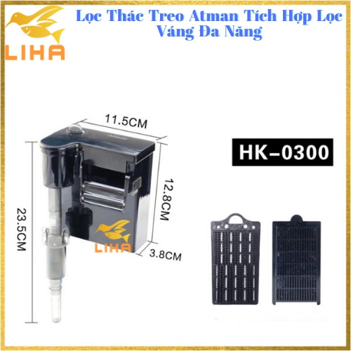 Lọc Thác Treo Atman Tích Hợp Lọc Váng Đa Năng Cho Bể Cá Cảnh