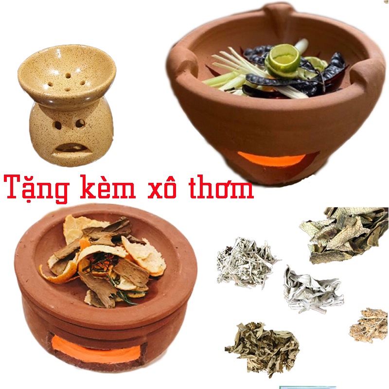 Bếp đốt xô thơm chanh sả tặng 10gr lá xô thơm đen black sage (mugwort)