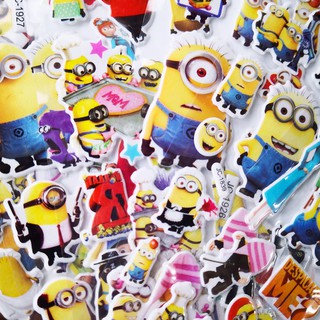 Set 1 tấm/ 5 tấm hình dán hoạt hình 3d Minions Despicable me xinh xắn cho bé