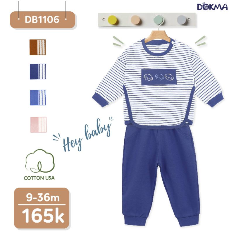 Bộ thu đông nỉ dài tay Dokma size 6-36M