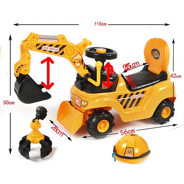 ĐỒ CHƠI XE CẨU CHÒI CHÂN XC - 1388 BỀN ĐẸP CÓ NHẠC