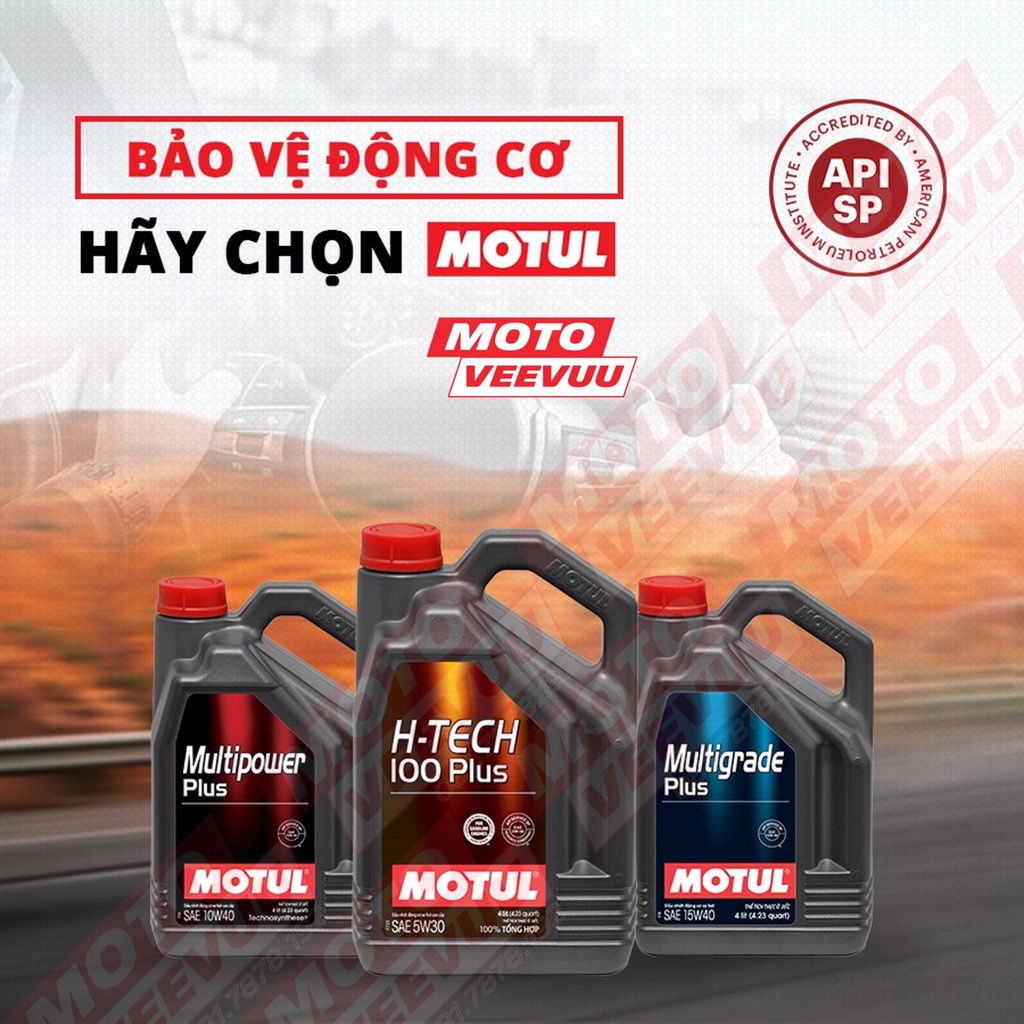 Dầu nhớt xe ô tô MOTUL Multipower Plus 5W30 10W40 SP 4 Lít (Máy xăng &amp; dầu)