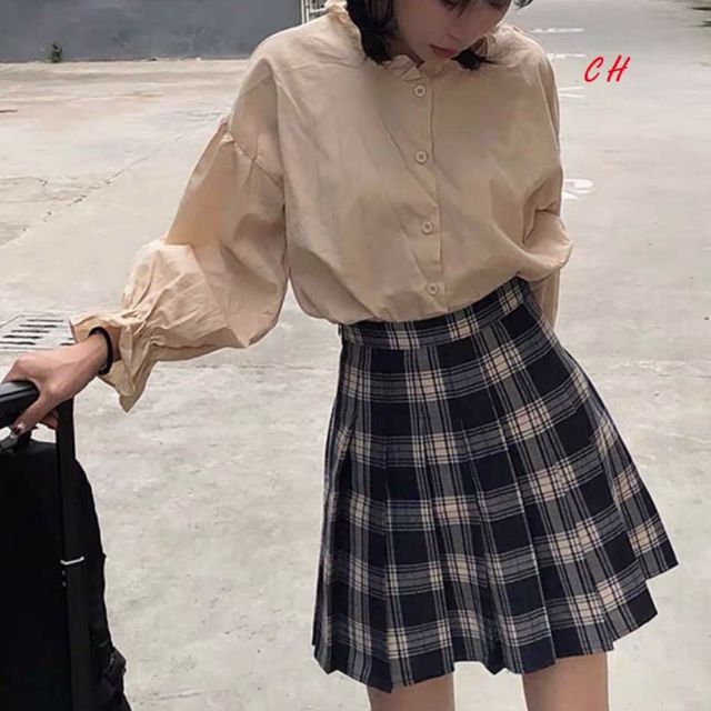 Chân váy xếp ly có ảnh thật sp