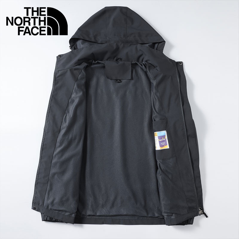 Áo Khoác Gió The North Face 2022 Chống Thấm Nước Có Mũ Trùm Phối Khóa Kéo Cá Tính Cho Nam
