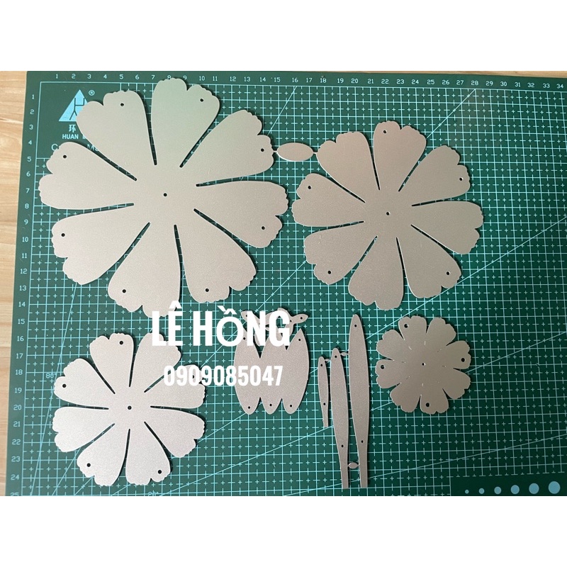 Khuôn làm hoa cẩm chướng bằng giấy mỹ thuật hay nhún