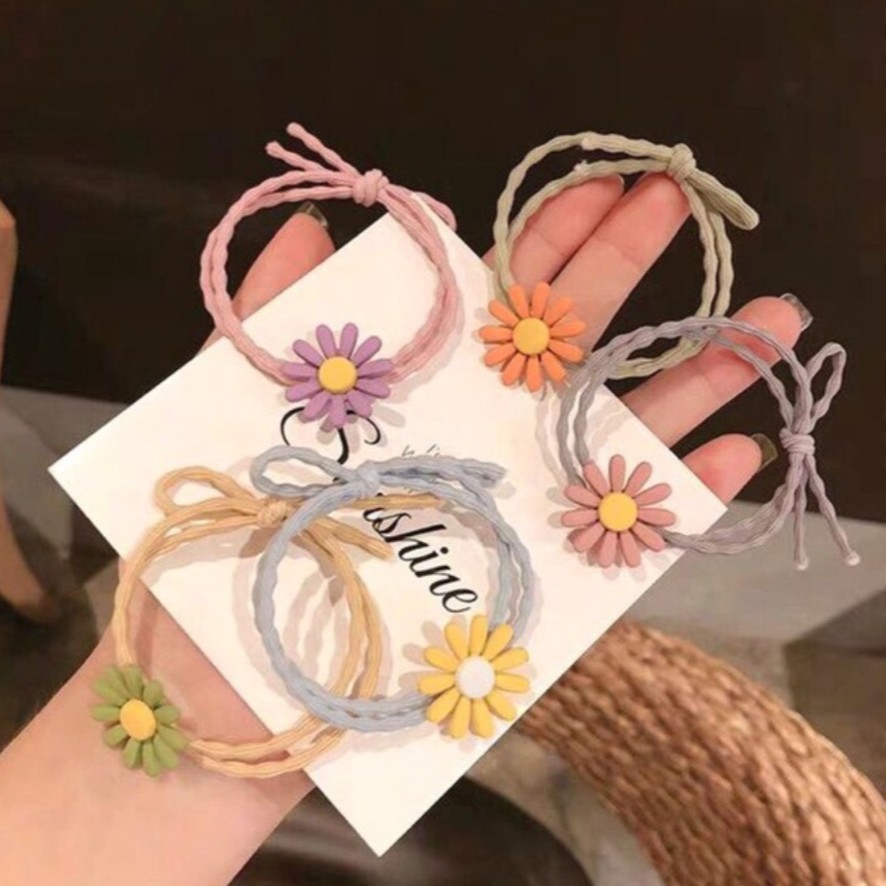 Dây Thun cột tóc hình hoa cúc dễ thương - điểm tô mái tóc thêm xinh