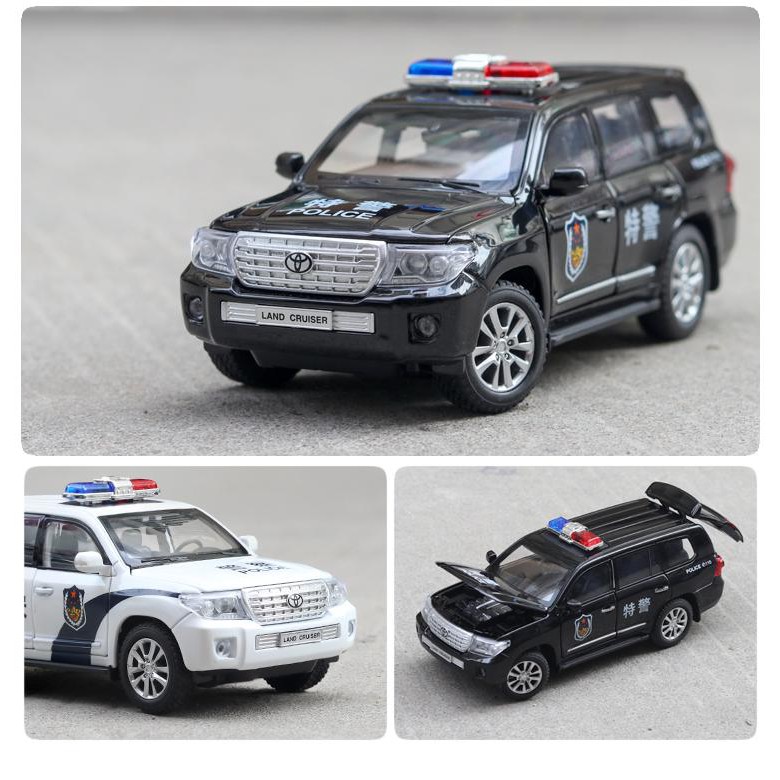 (HÀNG ĐỘC- LẠ) Bộ đồ chơi mô hình chiếc xe cảnh sát chạy theo quán tính được làm bằng sắt nguyên chiếc, cửa cốp đóng mở